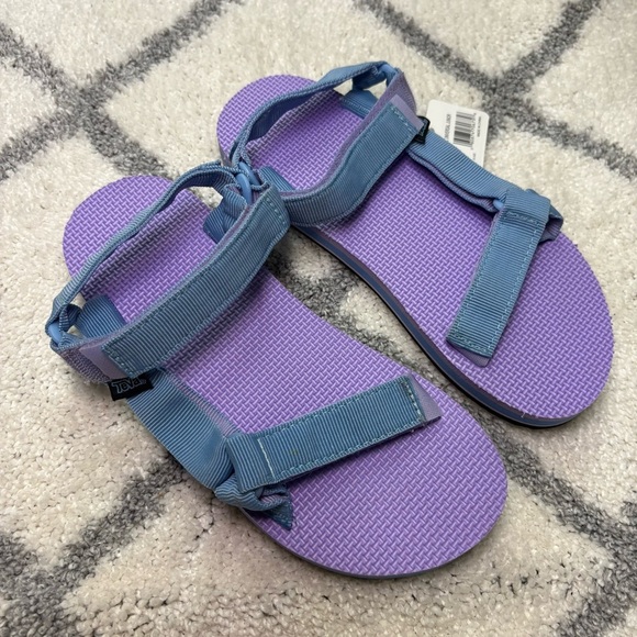 NWT Teva Original Universal Junior Sandals Purple Blue Youth Size 6 Eva Sole - Picture 1 of 9
